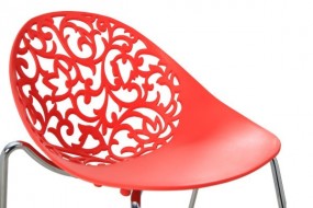  Krzesło AURORA czerwone, kare design