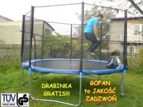 Trampolina ogrodowa dla dzieci z siatką rozmiar 244 305 366 cm Podane ceny dotyczą trampoliny o średnicy 244cm