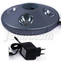  Lampa pod parasol ogrodowy  24 LED  + zasilacz kolor czarny i srebrny